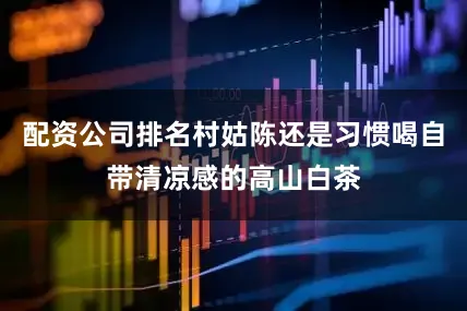 配资公司排名村姑陈还是习惯喝自带清凉感的高山白茶