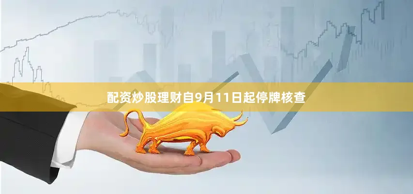 配资炒股理财自9月11日起停牌核查